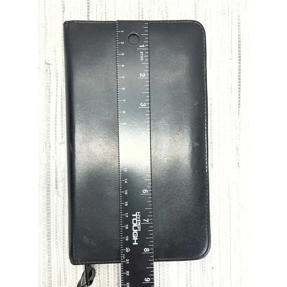 Rolodex RD310 Faux Black Leather Personal Organizer 6 Ring Binder Unused VTG